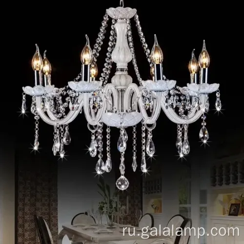 Стильная прозрачная хрустальная люстра